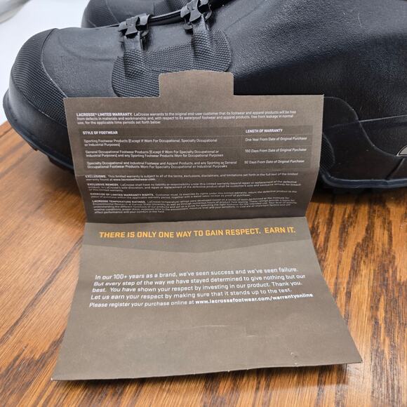 LaCrosse ATS 5" Tungsten Carbide Stud 2 Buckle Overshoe Mens 12 Black Waterproof - Picture 6 of 15